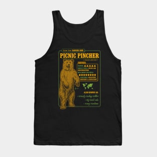 Funny Bear Fact File - Picnic Pincher Tank Top